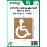 KIT SIGNALISATION HANDICAPÉ 50 X 60 CM - 6 pochoirs