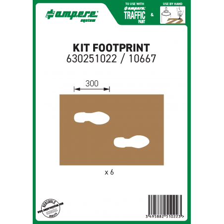 KIT FOOTPRINT – 6 pochoirs